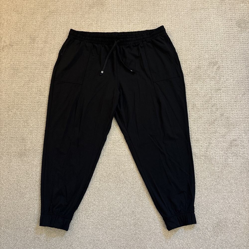Fabletics Black The One Jogger Women’s Size 3X Front Pockets Stretch 28” In